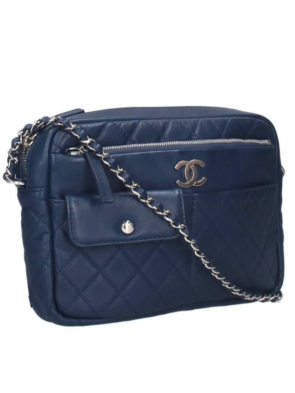 Chanel Quilted Lambskin Shoulder Camera Bag